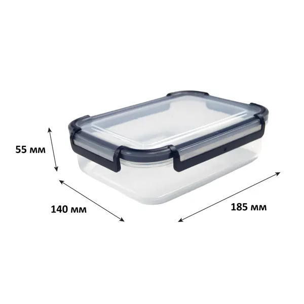 Набор контейнеров для пищевых продуктов 0.75/0.75 л пластик цвет прозрачный набор посуды с продуктами mary poppins кухни мира итальянская пицерия арт 453140