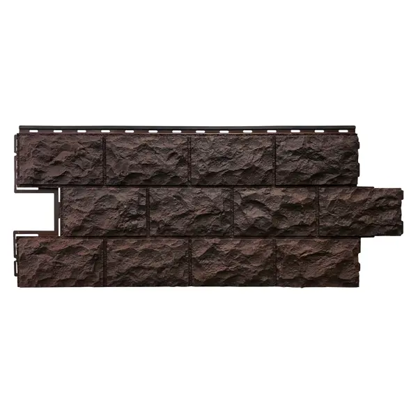 фото Панель фасадная полипропилен 472x1137 мм цвет темно-коричневый fineber