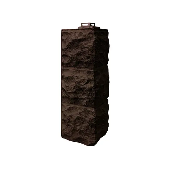 Угол наружный Fineber Доломит цвет темно-коричневый угол наружный fineber камень крупный мелованный белый