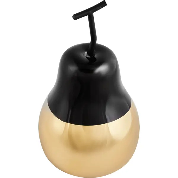 Фигура декоративная Груша черно-золотая керамика 19 см фигура декоративная яблоко черно золотая керамика 16 см