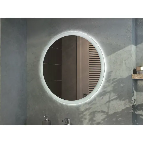 Зеркало для ванной Vigo Matteo Comfort 60 см круглое с подсветкой датчиком и обогревом зеркало для ванной vigo vento comfort 50x60 см с подсветкой датчиком и обогревом