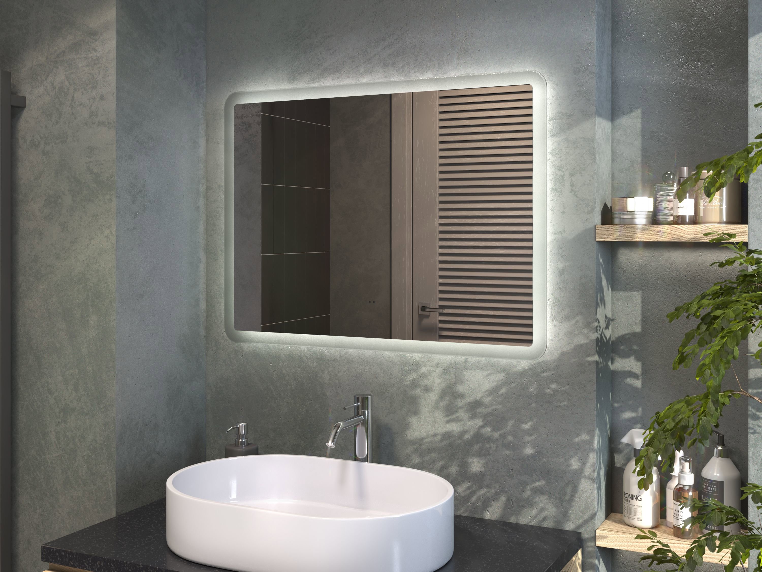 Зеркало для ванной Vigo Vento Comfort 80x60 см с подсветкой датчиком и обогревом