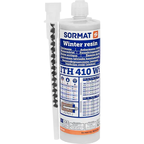 Анкер химический Sormat ITH 410 Wi для бетона, кирпича, керамзита и камня зимний химический анкер для любого кирпича бетона himtex