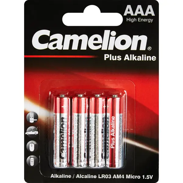 Батарейка алкалиновая Camelion Plus Alkaline LR03-BP4 AAA 4 шт. батарейка алкалиновая camelion plus alkaline lr6 bp4 aa 4 шт