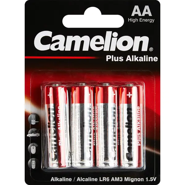 Батарейка алкалиновая Camelion Plus Alkaline LR6-BP4 AA 4 шт.