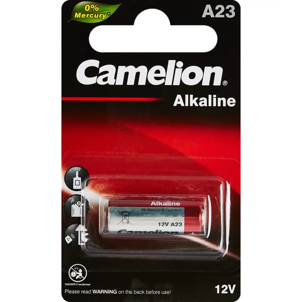 Батарейка алкалиновая Camelion LR 23A BL-1 батарейка алкалиновая camelion mercury free ag13 bp10 lr44 10 шт