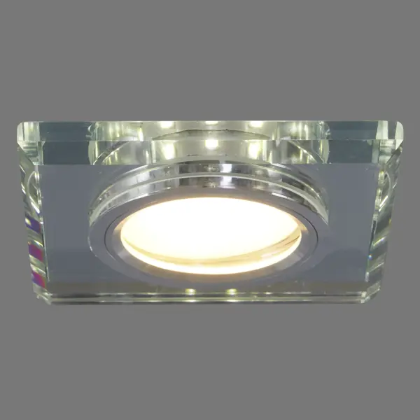 фото Светильник точечный встраиваемый bohemia с led-подсветкой под отверстие 60 мм 2 м² цвет прозрачный italmac