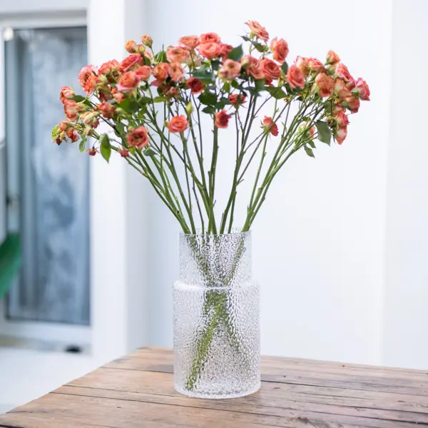 Ваза Beatrice стекло цвет белый 26 см декоративная стеклянная ваза подсвечник 11×11×16 5 см розовый с золотым напылением