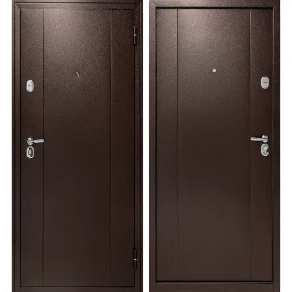 Дверь входная металлическая Форпост 74 86x205 см правая антик коричневый дверь для бани со стеклом 43 129 камин 4 180×70см коробка из осины