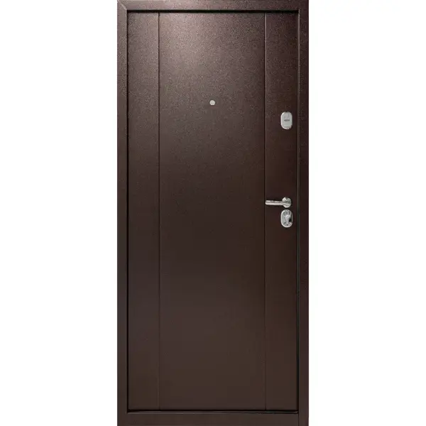 фото Дверь входная металлическая форпост 74 86x205 см правая антик коричневый