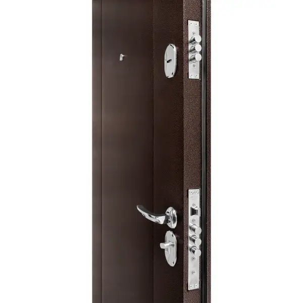 фото Дверь входная металлическая форпост 74 86x205 см левая антик коричневый