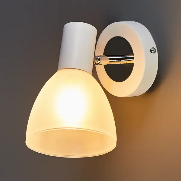 Настенный светильник «Interna» 5040-1W цвет белый плафон vl0054p е14 60 вт стекло цвет белый