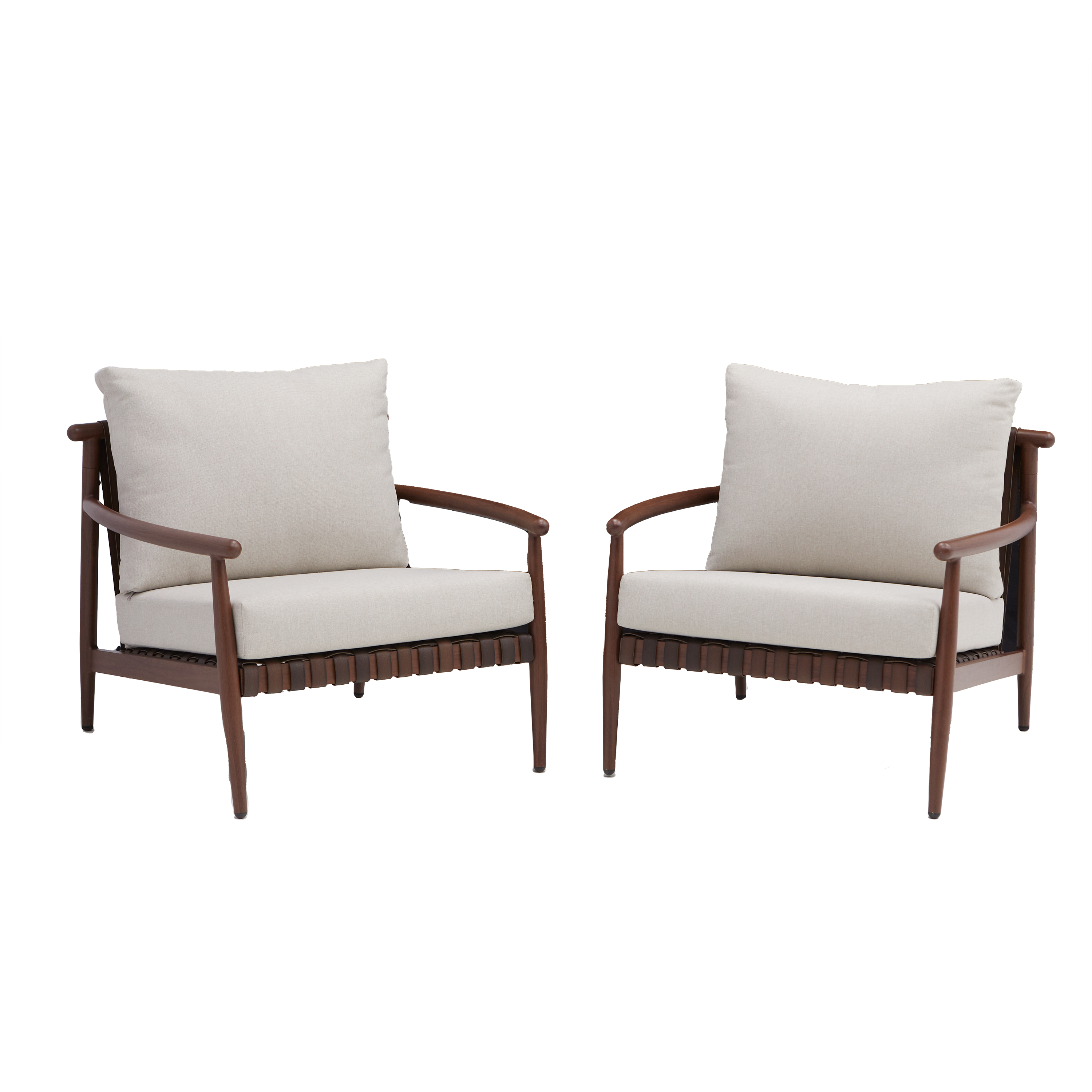 Набор садовой мебели Naterial Retro алюминий цвет коричневый кресло - 2 шт.