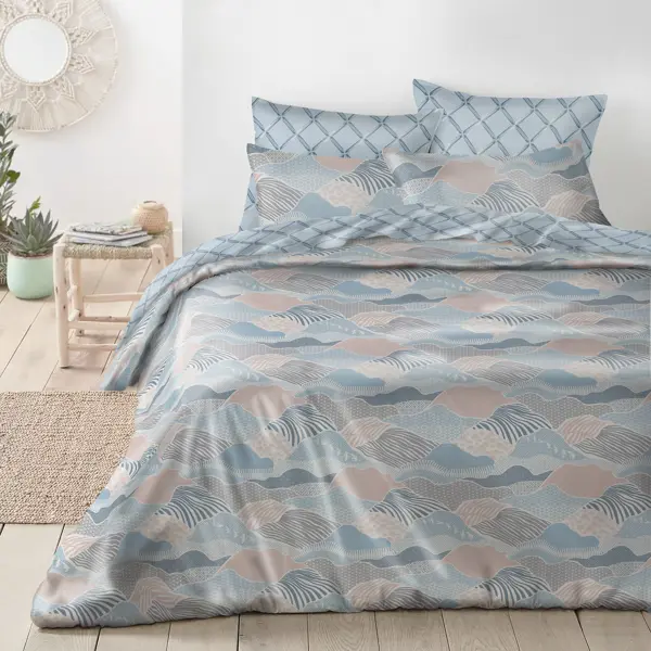 Комплект постельного белья Mona Liza Seasurf полутораспальный Plus бязь бежево-голубой