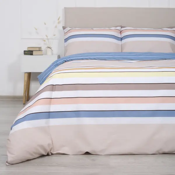 Комплект постельного белья Mona Liza Queit полутораспальный Plus бязь бежево-синий