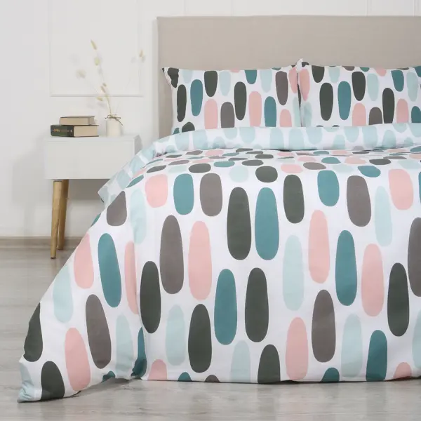 фото Комплект постельного белья mona liza gravel полутораспальный plus бязь разноцветный