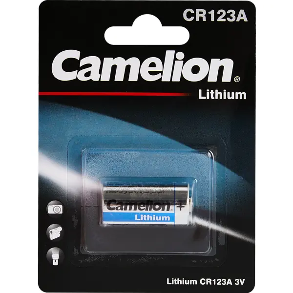 Батарейка литиевая Camelion CR123A-BP1 A 1 шт. литиевая батарейка rexant