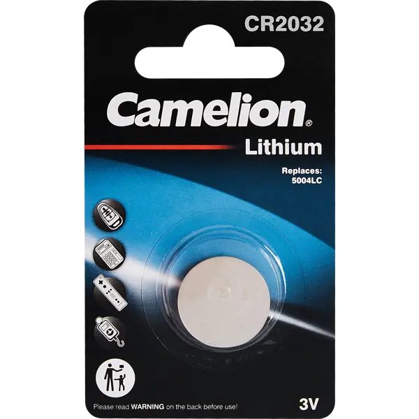 Батарейка литиевая Camelion CR2032-BP1 1 шт. литиевая батарейка rexant