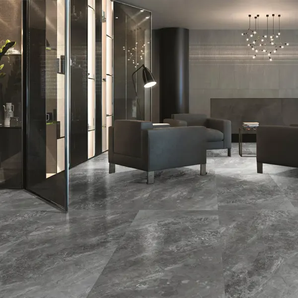 Керамогранит Concor Dark Grey 120x60 см 1.44 м² полированный цвет серый