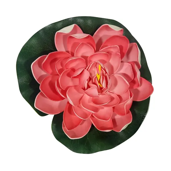Украшение для водоема Цветок лотоса ЭВА красное 14x16x6 см украшение для водоема лист эва зеленое 20 5x20 5x0 2 см