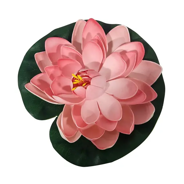 Украшение для водоема Цветок лотоса ЭВА персиковое 14x16x6 см декоративное украшение из сосновых шишек 120x6x2 5 см
