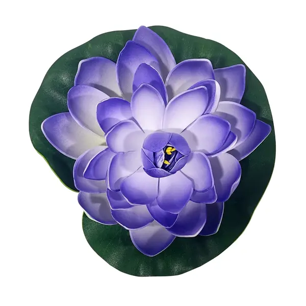 Украшение для водоема Цветок лотоса ЭВА синее 14x16x6 см