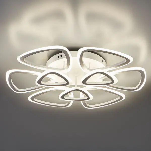 Люстра потолочная светодиодная «Amico» 2580-6/3 с пультом управления 25 м² регулируемый белый свет цвет белый