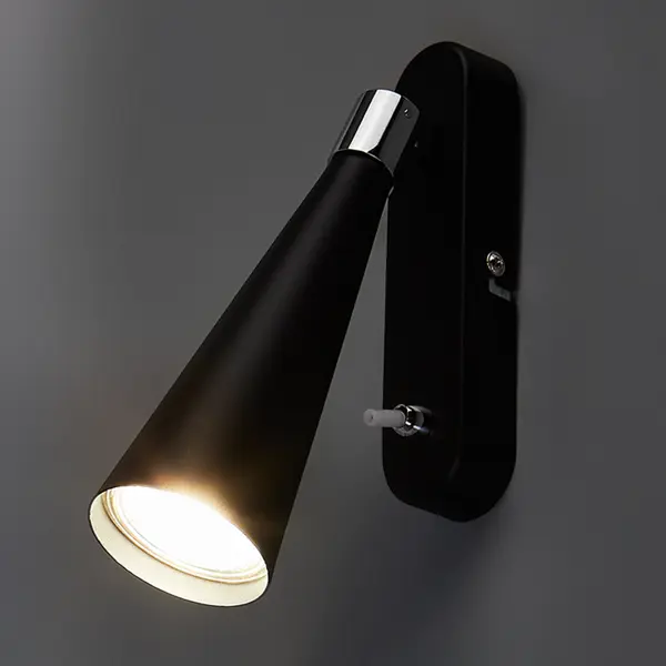 Спот-бра Elektrostandard Horn 1 лампа 1 м² цвет черный механический ретро клаксон horn