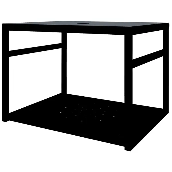 Полка для опоры Ferro 60 см стекло цвет чёрный стол садовый круглый 59 5x59 5x70 см металл стекло чёрный