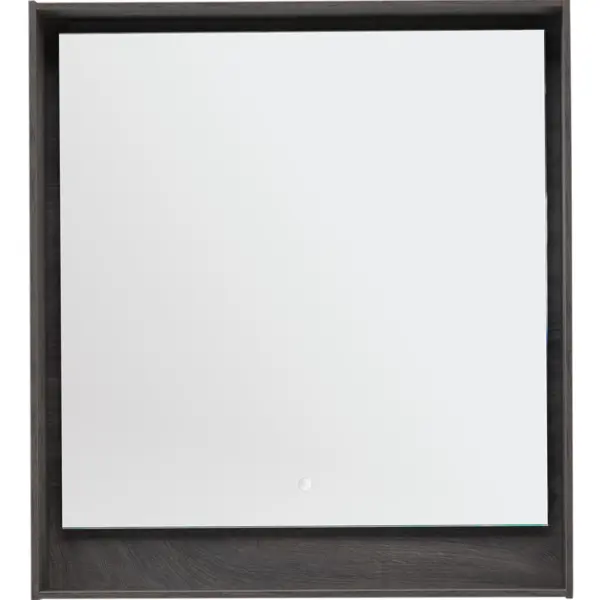 Зеркало для ванной Aquanet Мокка с подсветкой 74.8x83 см цвет дуб серый боковое стекло aquanet