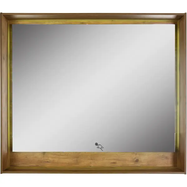Зеркало для ванной Aquanet Мокка с подсветкой 96.5x83 см цвет дуб