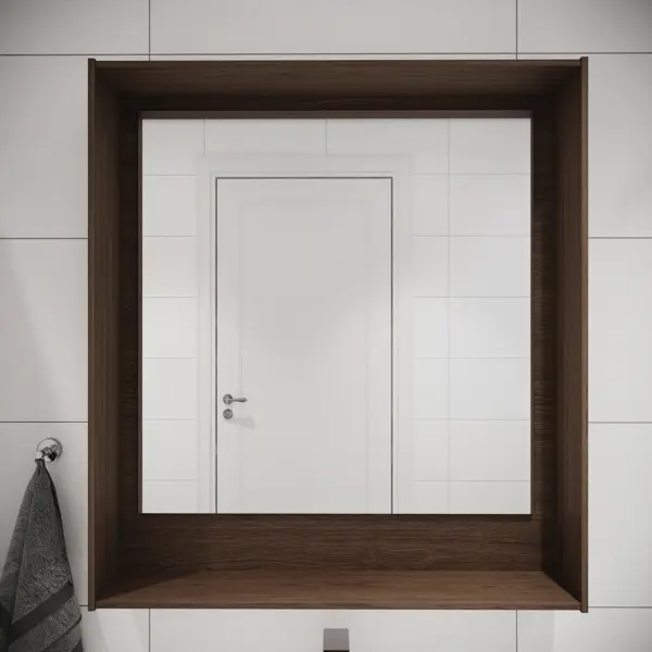 Зеркало для ванной Aquanet Мокка с подсветкой 74.8x83 см цвет дуб зеркало для ванной forio с подсветкой 50x60 см