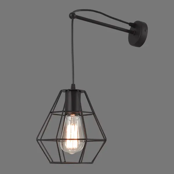 Настенный светильник бра Vitaluce Orso black 1 лампа 3м² E27 цвет черный матовый настенный комплект для смесителя tebo 030090811 вр 20 1 2 f