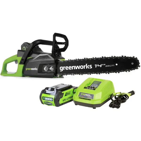 фото Пила аккумуляторная greenworks 2005707ua 40 в 35 см акб и зу в комплекте