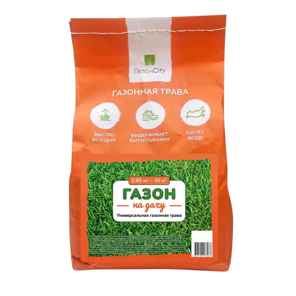 Семена газона ГазонCity Газон на дачу 0.85 кг семена газон gnom gras 300 г низкорастущий пакет газонcity