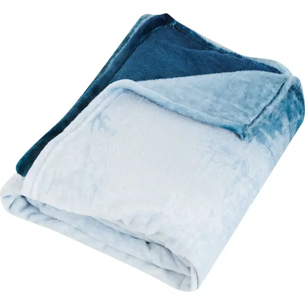 Плед Slowy 200x220 см фланель цвет бирюзовый длинное меховое одеяло для дивана кровати 51 x 63 дюйма