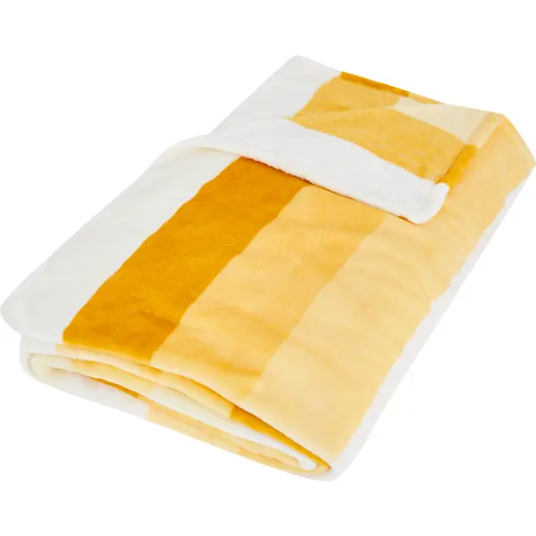 Плед Gradient 200x220 см фланель цвет желтый длинное меховое одеяло для дивана кровати 51 x 63 дюйма