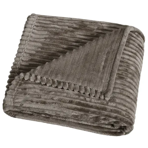 Плед Strips 200x240 см велсофт цвет серо-коричневый штемпельная подушка для текстиля коричневый палитра 4 а 1 9х6 7х10 см