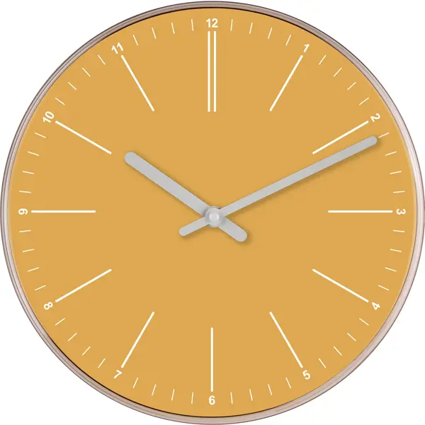 Часы настенные Troykatime круглые пластик цвет оранжевый бесшумные ø30 см светодиодная фигура машина с эльфами 28 × 17 × 12 см пластик батарейки аах3 не в комплекте usb свечение тёплое белое