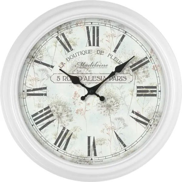 Часы настенные Troykatime Одуванчики круглые пластик цвет белый/бежевый бесшумные ø31 см часы настенные круглые ⌀24 см белый