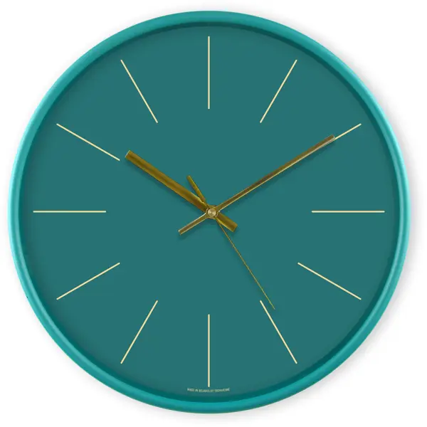 Часы настенные Troykatime Гламур круглые пластик цвет синий бесшумные ø31 см