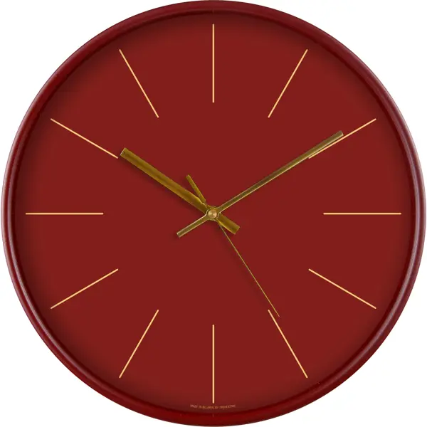 Часы настенные Troykatime Гламур Коктейль круглые пластик цвет красный бесшумные ø31 см