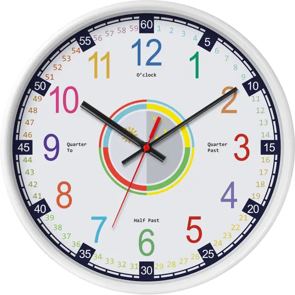 Часы настенные Troykatime Детские круглые пластик цвет разноцветный бесшумные ø30 см заколки для волос детские твоя мода твой стиль 4 шт