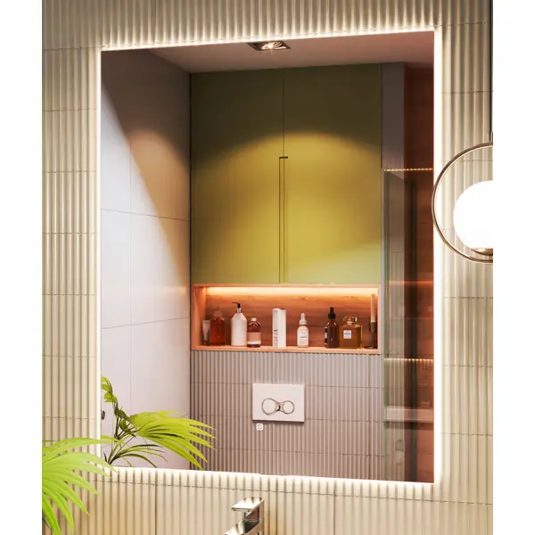 Зеркало для ванной Vigo Shine Classic с подсветкой 80x100 см зеркало vigo grani bora luxe 700 с подсветкой 4640027143449
