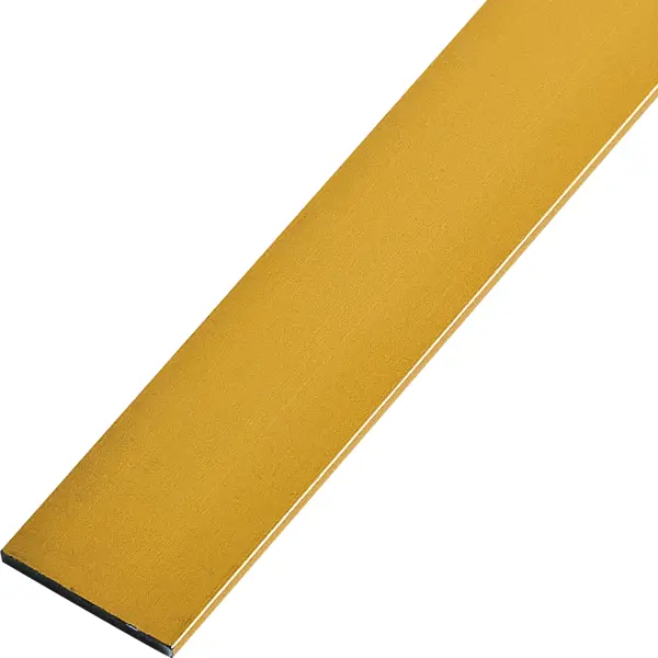 Пластина 20x2000 мм, алюминий, цвет золотой