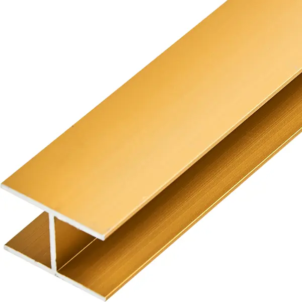 H-профиль 30x20x1.5x2000 мм, алюминий, цвет золотой профиль алюминиевый квадратный трубчатый 30х30х1 5x2000 мм