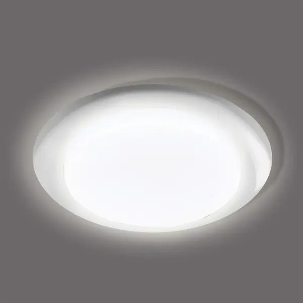 Светильник точечный встраиваемый под отверстие 125 мм 6 м² цвет белый точечный встраиваемый светильник novotech lirio 370896