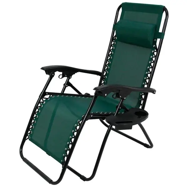 Кресло-шезлонг Сиеста СК-175 156x77x83 см сталь/текстилен цвет зеленый