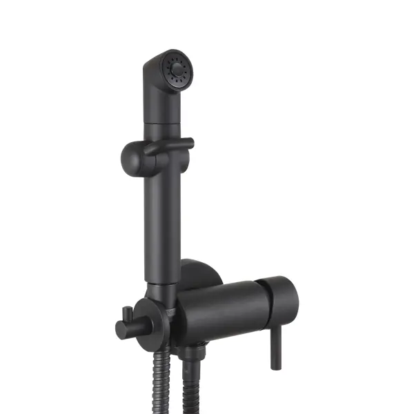 Смеситель с гигиеническим душем Lemark Solo LR7166BL однорычажный цвет черный матовый однорычажный смеситель для ванны с душем vidima баланс ba267aa
