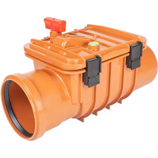 Клапан обратный наружный 110 мм клапан канализационный обратный 110 мм ростурпласт наружный рыжий 11639